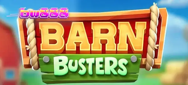 Tampilan visual karakter domba dan serigala dalam slot Barn Busters